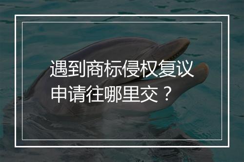 遇到商标侵权复议申请往哪里交？