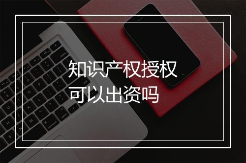 知识产权授权可以出资吗