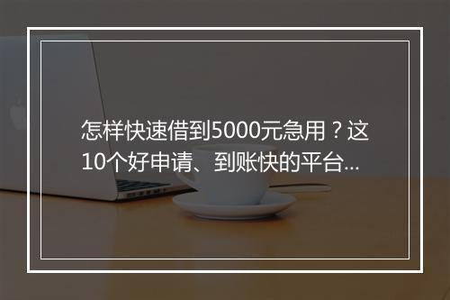 怎样快速借到5000元急用？这10个好申请、到账快的平台能借