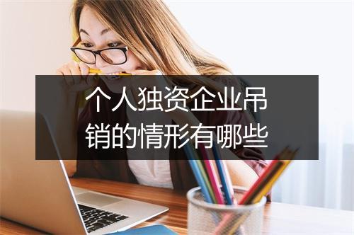 个人独资企业吊销的情形有哪些