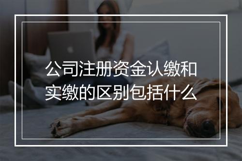 公司注册资金认缴和实缴的区别包括什么