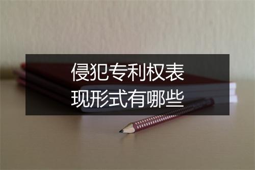 侵犯专利权表现形式有哪些