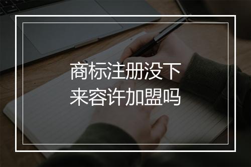 商标注册没下来容许加盟吗