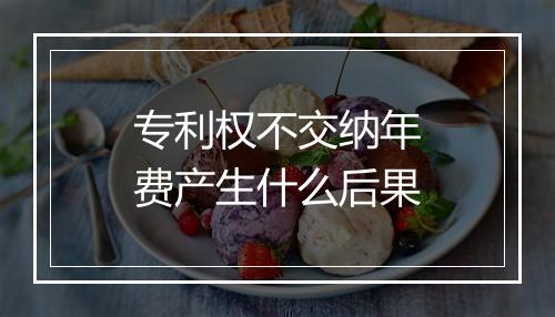 专利权不交纳年费产生什么后果