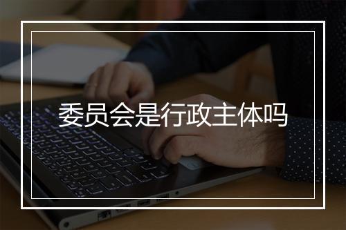 委员会是行政主体吗