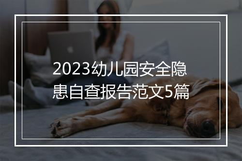 2023幼儿园安全隐患自查报告范文5篇