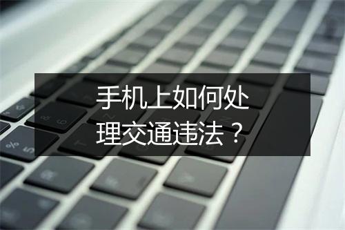 手机上如何处理交通违法？