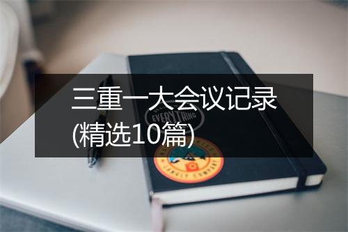 三重一大会议记录(精选10篇)