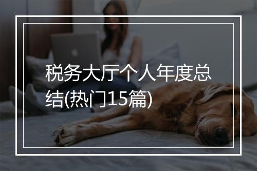 税务大厅个人年度总结(热门15篇)