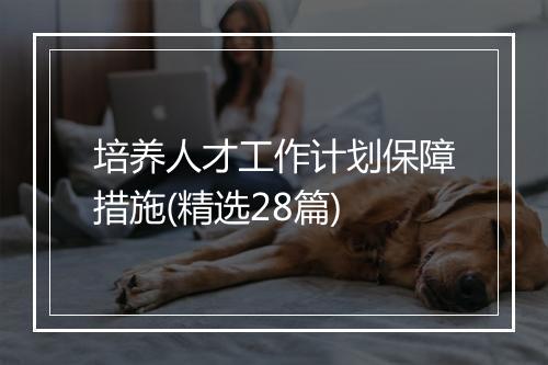 培养人才工作计划保障措施(精选28篇)