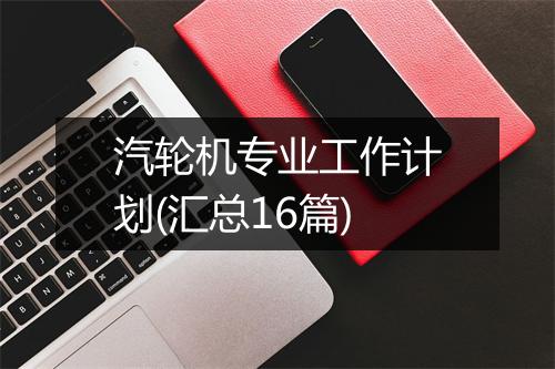 汽轮机专业工作计划(汇总16篇)