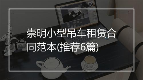 崇明小型吊车租赁合同范本(推荐6篇)