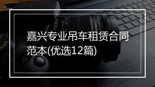 嘉兴专业吊车租赁合同范本(优选12篇)