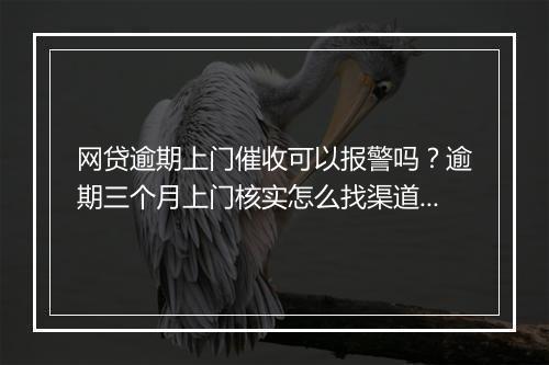 网贷逾期上门催收可以报警吗？逾期三个月上门核实怎么找渠道解决