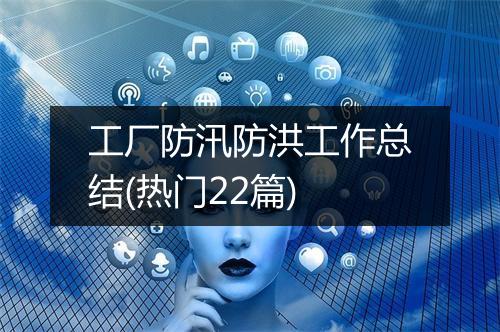 工厂防汛防洪工作总结(热门22篇)