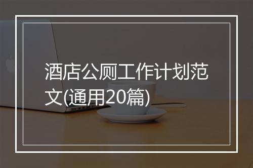 酒店公厕工作计划范文(通用20篇)