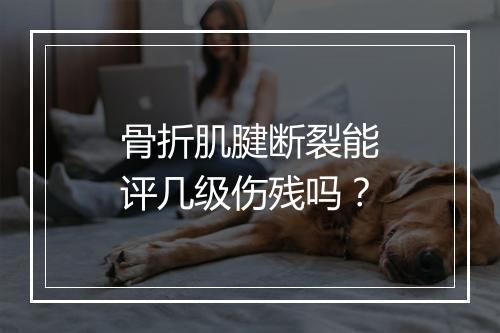 骨折肌腱断裂能评几级伤残吗？