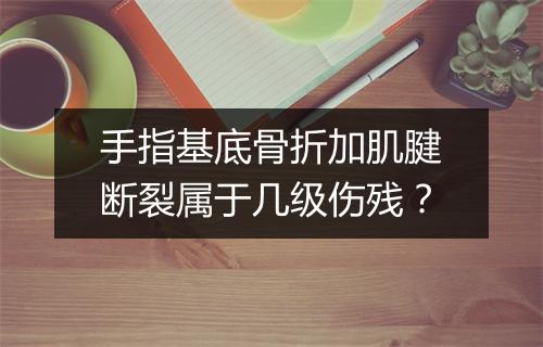 手指基底骨折加肌腱断裂属于几级伤残？
