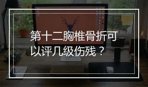 第十二胸椎骨折可以评几级伤残？