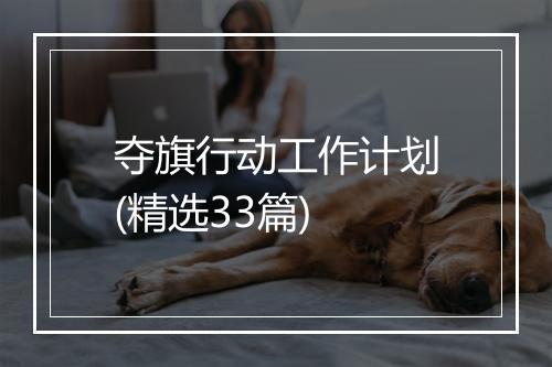 夺旗行动工作计划(精选33篇)