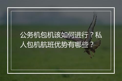 公务机包机该如何进行？私人包机航班优势有哪些？