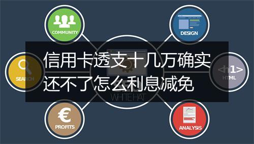 信用卡透支十几万确实还不了怎么利息减免