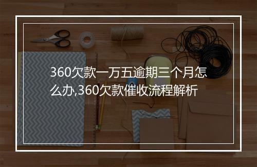 360欠款一万五逾期三个月怎么办,360欠款催收流程解析