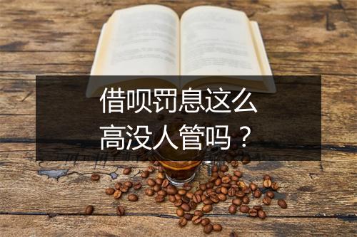 借呗罚息这么高没人管吗？