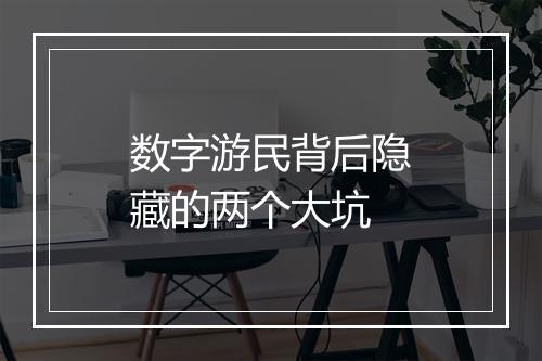 数字游民背后隐藏的两个大坑