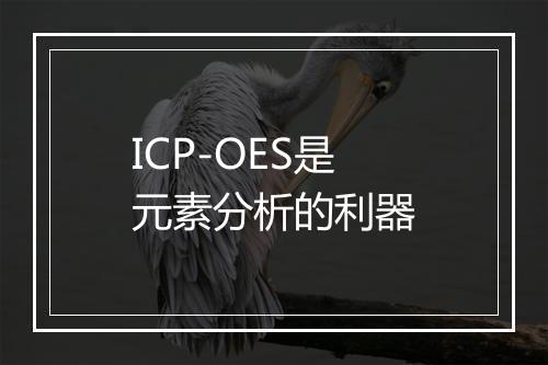 ICP-OES是元素分析的利器