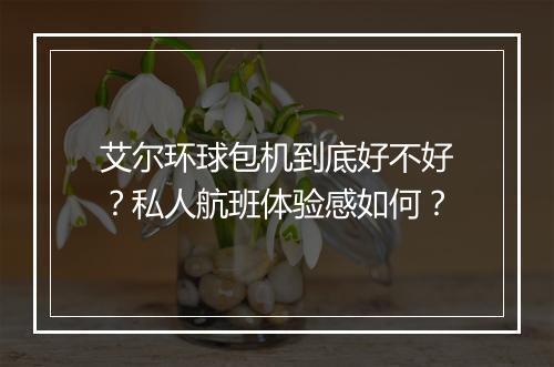 艾尔环球包机到底好不好？私人航班体验感如何？