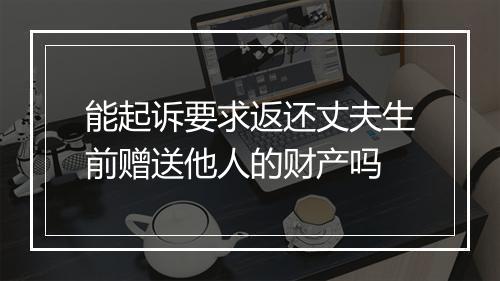 能起诉要求返还丈夫生前赠送他人的财产吗