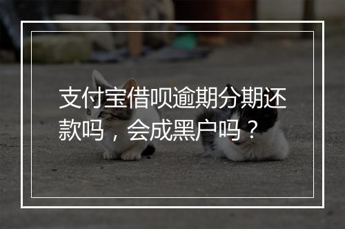 支付宝借呗逾期分期还款吗，会成黑户吗？