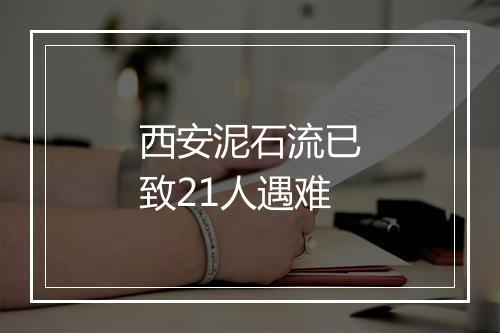 西安泥石流已致21人遇难