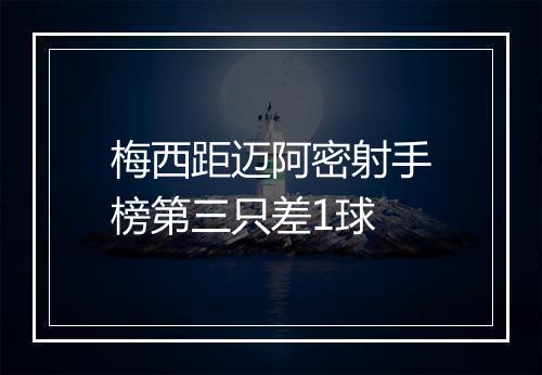 梅西距迈阿密射手榜第三只差1球