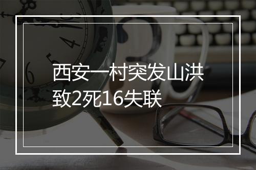西安一村突发山洪致2死16失联