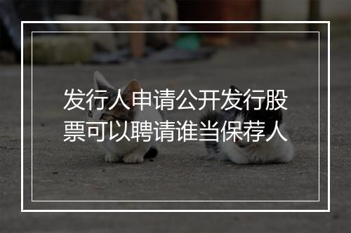 发行人申请公开发行股票可以聘请谁当保荐人