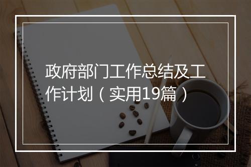 政府部门工作总结及工作计划（实用19篇）