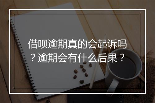 借呗逾期真的会起诉吗？逾期会有什么后果？