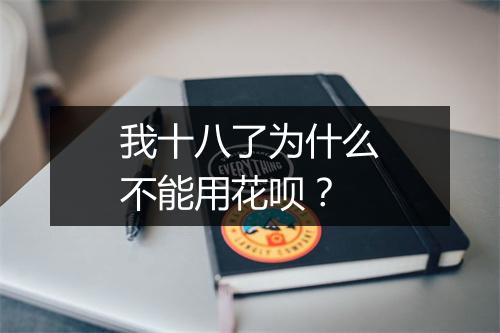 我十八了为什么不能用花呗？
