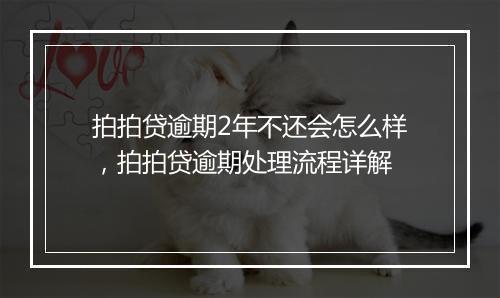 拍拍贷逾期2年不还会怎么样，拍拍贷逾期处理流程详解