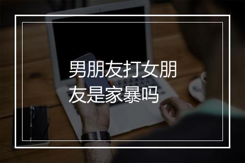 男朋友打女朋友是家暴吗