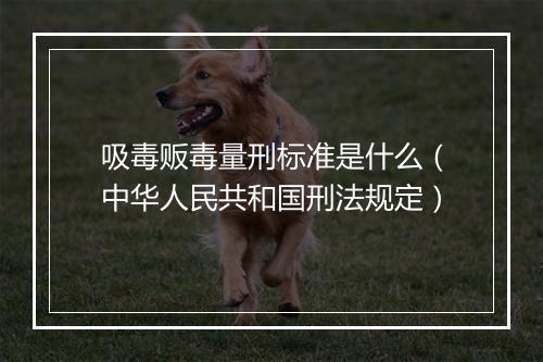 吸毒贩毒量刑标准是什么（中华人民共和国刑法规定）