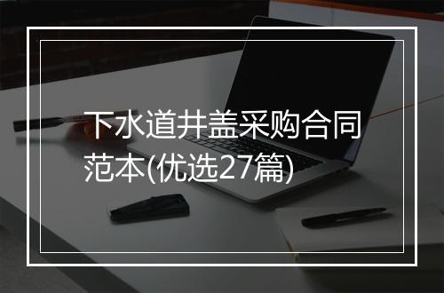 下水道井盖采购合同范本(优选27篇)