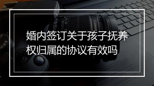 婚内签订关于孩子抚养权归属的协议有效吗