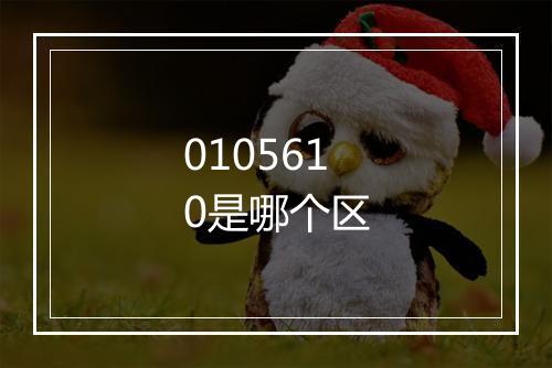 0105610是哪个区