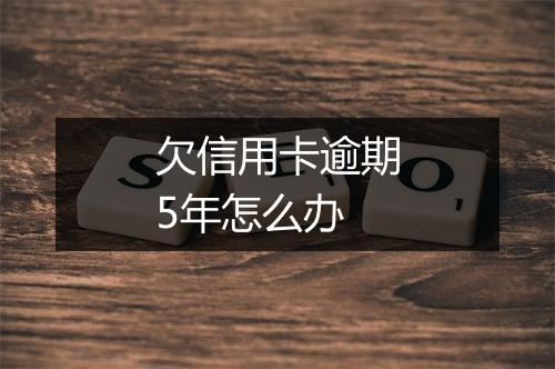 欠信用卡逾期5年怎么办