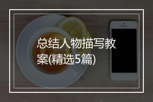 总结人物描写教案(精选5篇)