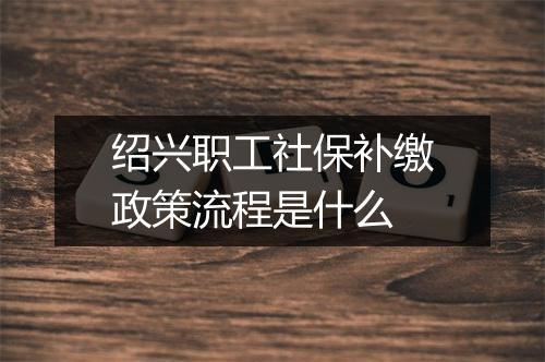 绍兴职工社保补缴政策流程是什么