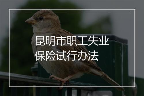 昆明市职工失业保险试行办法
